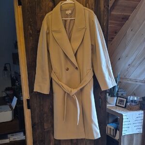 LOFT Tan Belted Trench Coat